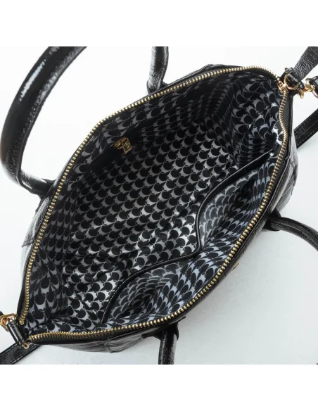 Geanta tote din piele naturala, IOANA, negru