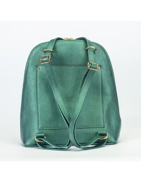 Geanta-Rucsac din piele naturala, pentru dama, ZINNIA, verde