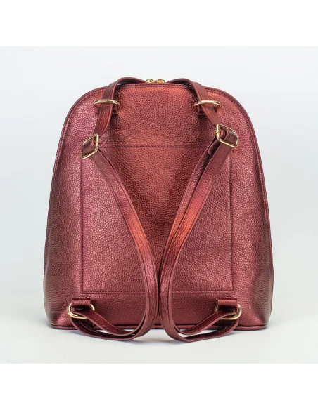 Geanta-Rucsac din piele naturala, pentru dama, ZINNIA, visiniu
