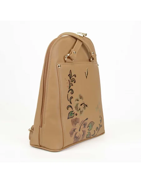 Geanta-Rucsac din piele naturala, pentru dama, ZINNIA, capucino